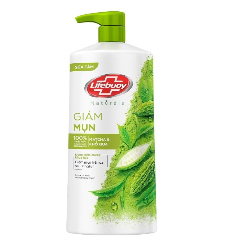 Sữa Tắm Giảm Mụn Lưng Lifebuoy Detox Chiết Xuất Matcha & Khổ Qua 800g Sữa Tắm Giảm Mụn Lưng Lifebuoy Detox Chiết Xuất Matcha & Khổ Qua 800g