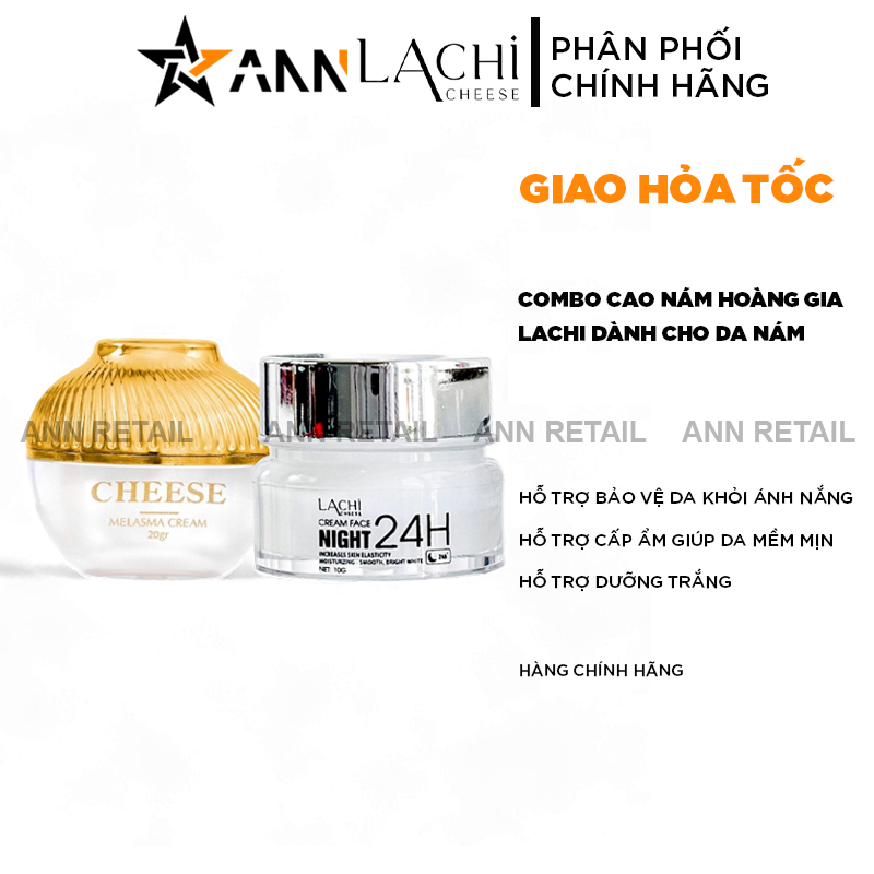 25830_1_20241201170753-1.png Combo Kem Face Giảm Nám Trắng Da Lachi Cheese (Kem Face Nám 20g + Kem Face Ban Đêm 24H 10g) NT Cosmetics - CBKFNLC