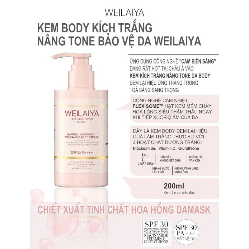 25846_kem-body-weilaiya-phu-photoroom-3_20241203104007-1.jpg Kem Body Trắng Da Weilaiya Hương Nước Hoa Natural Fragrance Body Cream SPF30 PA+++ 200ml - 6971025881391