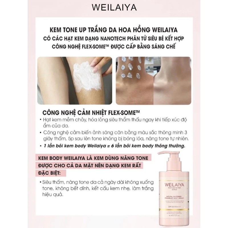 25846_kem-body-weilaiya-phu-photoroom-5_20241203104006-1.jpg Kem Body Trắng Da Weilaiya Hương Nước Hoa Natural Fragrance Body Cream SPF30 PA+++ 200ml - 6971025881391