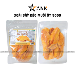 Xoài Sấy Muối Ớt Túi Zip 500g - XSMOTZ500