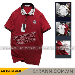 Áo Thun Polo Nam Phối Sọc In Logo Trước Ngực (Big Size) - CS243