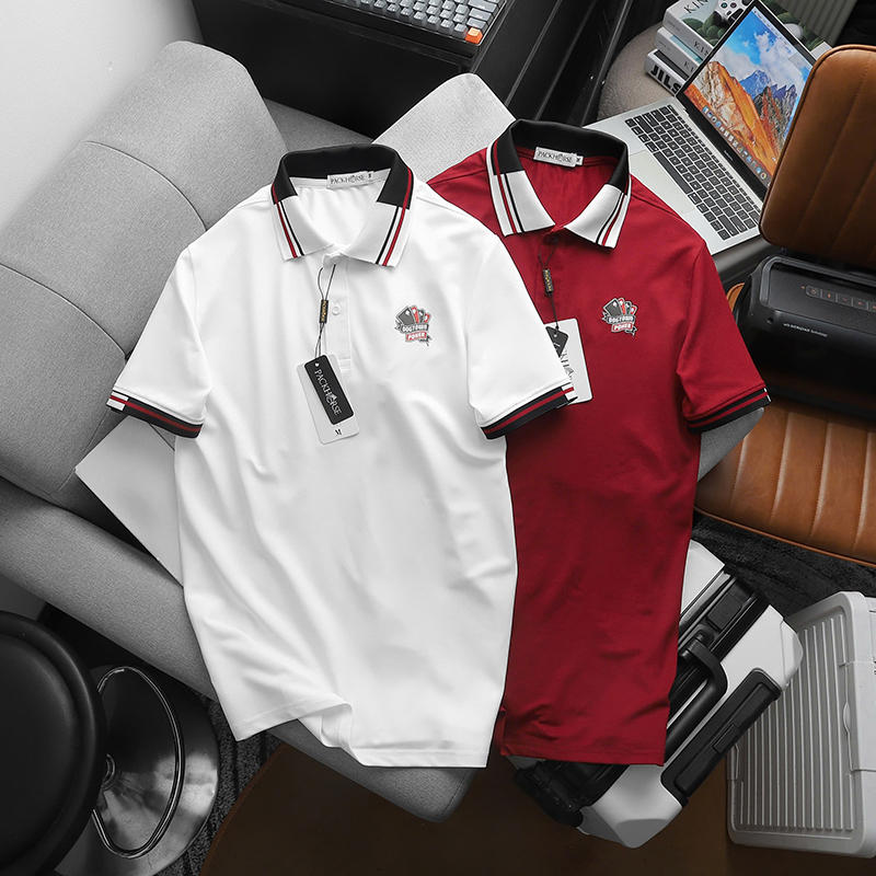 25904_z6160787963692-623b3b02f4e5932d4b15bcd473a65965_20241226093906-4.jpg Áo Thun Polo Nam Phối Sọc In Logo Trước Ngực (Big Size) - CS243