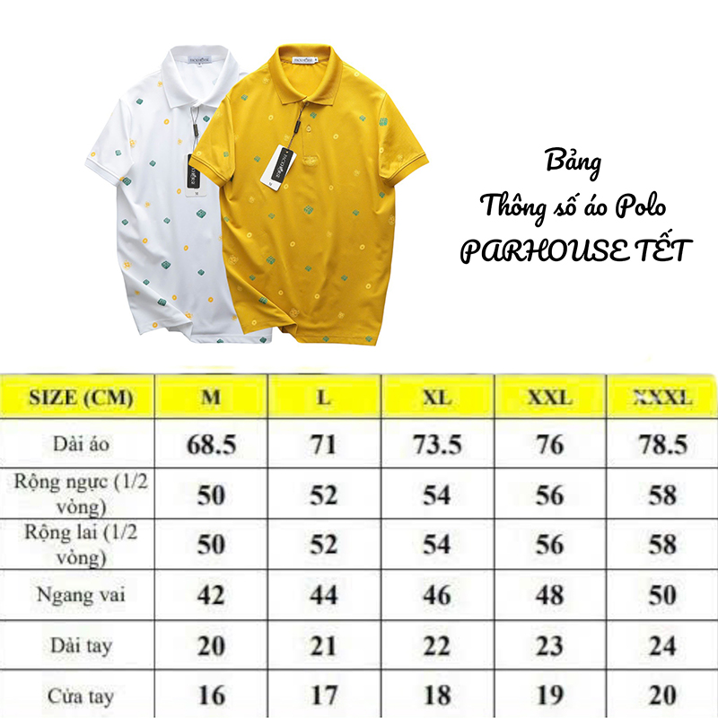 Áo Thun Nam Polo In Họa Tiết Tết (Có Size 3X) Áo Thun Nam Polo In Họa Tiết Tết (Có Size 3X)