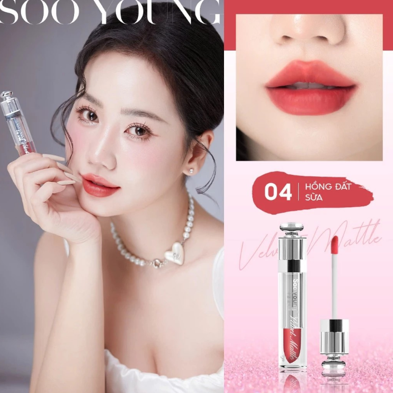 25910_soo-young-03-photoroom-1_20241228164718-1.png Son Kem Nhung Lì Soo Young Velvet Matte 4g - 5 Màu Quyến Rũ Thời Thượng - 8938532152350