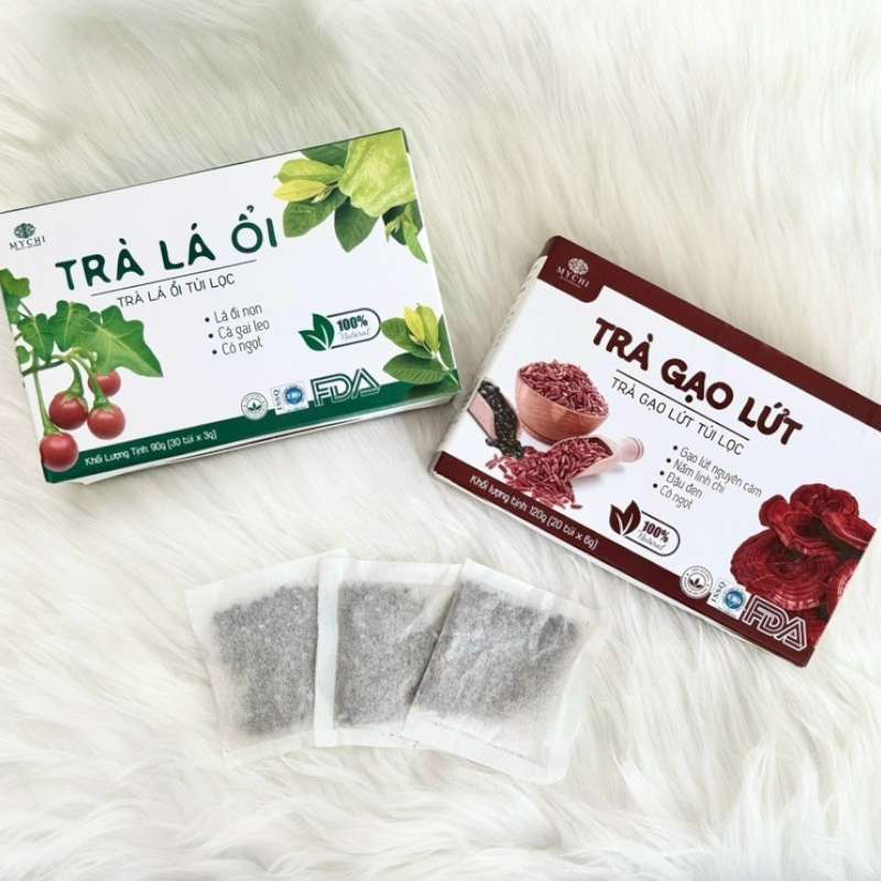 Phân phối trà Gạo Lứt Mychi 120g - Hộp 20 Túi x 6g Phân phối trà Gạo Lứt Mychi 120g - Hộp 20 Túi x 6g