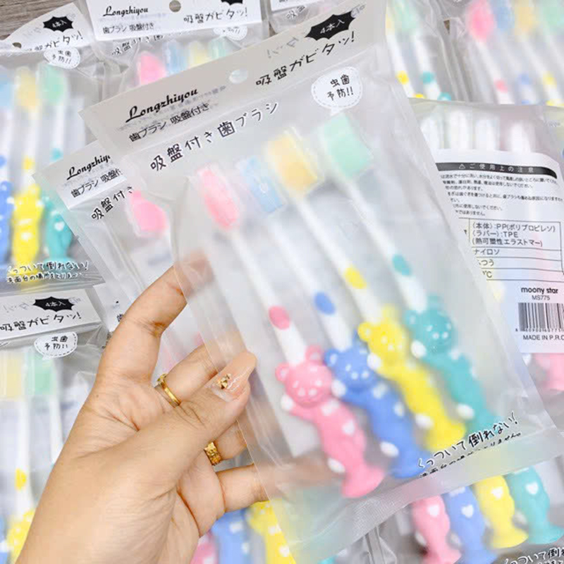 25929_z6219165481227-7df74fde1f2cbf262acdb48a4e86c50e_20250114142646-3.jpg Set 4 Bàn Chải Đánh Răng - Bàn Chải vệ Sinh Răng Miệng Cho Bé Hình Gấu Và Thỏ Dễ Thương - 4BCDRCB