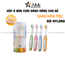Hộp 8 Bàn Chải Đánh Răng Cho Bé - Bàn Chải Vệ Sinh Răng Miệng - 8BCDRCB