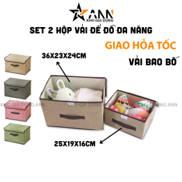 Set 2 Hộp Đựng Đồ - Kệ Để Quần Áo Dụng Cụ Cá Nhân 36x23x24cm & 25x19x16cm - HDDDN2
