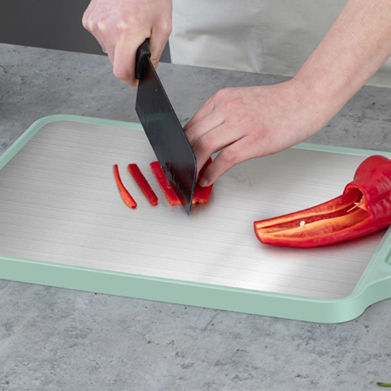 Thớt Kháng Khuẩn 2 Mặt Inox 304 & Nhựa PP Chống Ẩm Mốc Không Gỉ 30.5x39.5x1.5cm Thớt Kháng Khuẩn 2 Mặt Inox 304 & Nhựa PP Chống Ẩm Mốc Không Gỉ 30.5x39.5x1.5cm