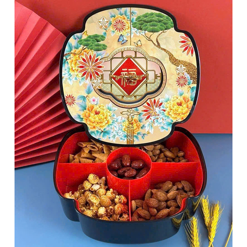 Bỏ sỉ khay Đựng Mứt Bông Hoa 4 Cánh - Khay Đựng Mứt Tết Bánh Kẹo Họa Tiết 3D Bỏ sỉ khay Đựng Mứt Bông Hoa 4 Cánh - Khay Đựng Mứt Tết Bánh Kẹo Họa Tiết 3D