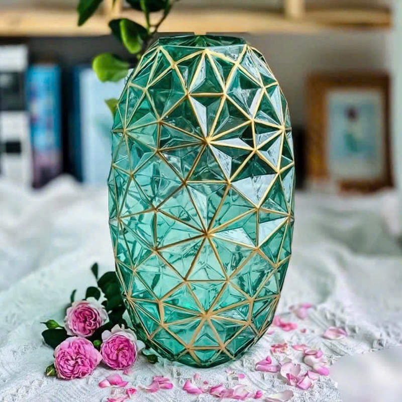 Phân phối bình Hoa Thủy Tinh - Lọ Hoa Viền Vàng Sang Trọng 35x8cm Phân phối bình Hoa Thủy Tinh - Lọ Hoa Viền Vàng Sang Trọng 35x8cm