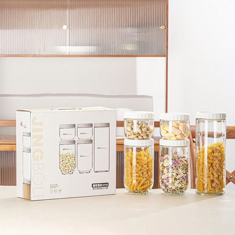 25957_z6219573239039-de8ae1d8b5a8af233e8d94e4f3f738a4_20250116121635-3.jpg Set 5 Hũ Thủy Tinh Đựng Thực Phẩm - Lọ Thủy Tinh Đựng Đồ Khô 450 - 900 - 1400ml - 5LHTT