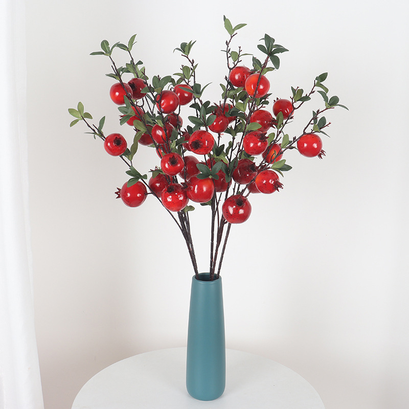 Chuyên sỉ cành Lựu 7 Trái Mọng Đỏ Cắm Bình Trang Trí Không Gian Sống Chuyên sỉ cành Lựu 7 Trái Mọng Đỏ Cắm Bình Trang Trí Không Gian Sống