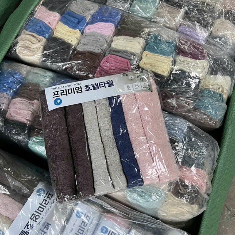 25966_z6225702184225-08c6afd1a9dde9ff08f9b09c4052608f_20250116174602-2.jpg Combo 7 Khăn Cotton Mềm Mại - Khăn Xuất Hàn Cao Cấp 35x80cm - KCTHQ