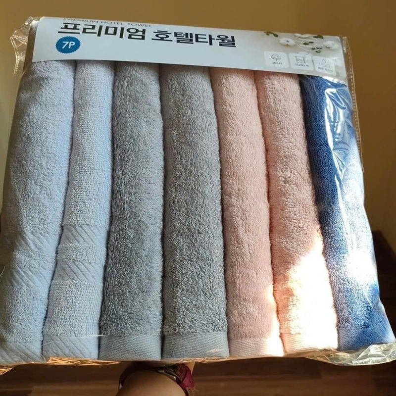 25966_z6225702216041-94d837bf9a0ef9bdfae3c39b4e6e6c1d_20250116174601-2.jpg Combo 7 Khăn Cotton Mềm Mại - Khăn Xuất Hàn Cao Cấp 35x80cm - KCTHQ