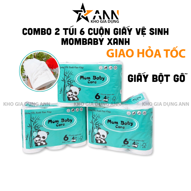 25991_330_20250320114621.png Combo 2 Túi 6 Cuộn Giấy Vệ Sinh Mombaby Xanh - Giấy Cuộn Đa Năng - GVS01