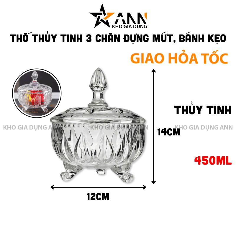 26002_340_20250320114752.png Thố Thủy Tinh 3 Chân Deli Tg15 - Hộp Thủy Tinh Đựng Mứt Bánh Kẹo 450ml 14x12cm - TTT3C01