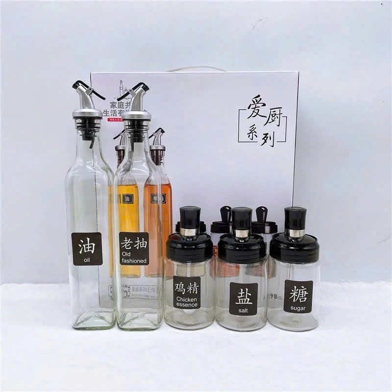 Phân phối bộ Hũ Lọ Gia Vị Thủy Tinh 5 Món 500ml 250ml 31x5.2cm & 15x6.5cm Phân phối bộ Hũ Lọ Gia Vị Thủy Tinh 5 Món 500ml 250ml 31x5.2cm & 15x6.5cm