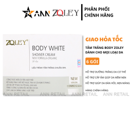 Tắm Trắng Body Zoley Shower Cream Hộp 6 Gói - Liệu Trình Tắm Trắng Chuẩn Spa - 8936093370174