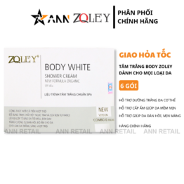 Tắm Trắng Body Zoley Shower Cream Hộp 6 Gói - Liệu Trình Tắm Trắng Chuẩn Spa - 8936093370174