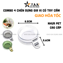 Chén Đựng Gia Vị Có Tay Cầm - Chén Đựng Nước Chấm Bằng Nhựa 8,5x5,6cm - CDGV06