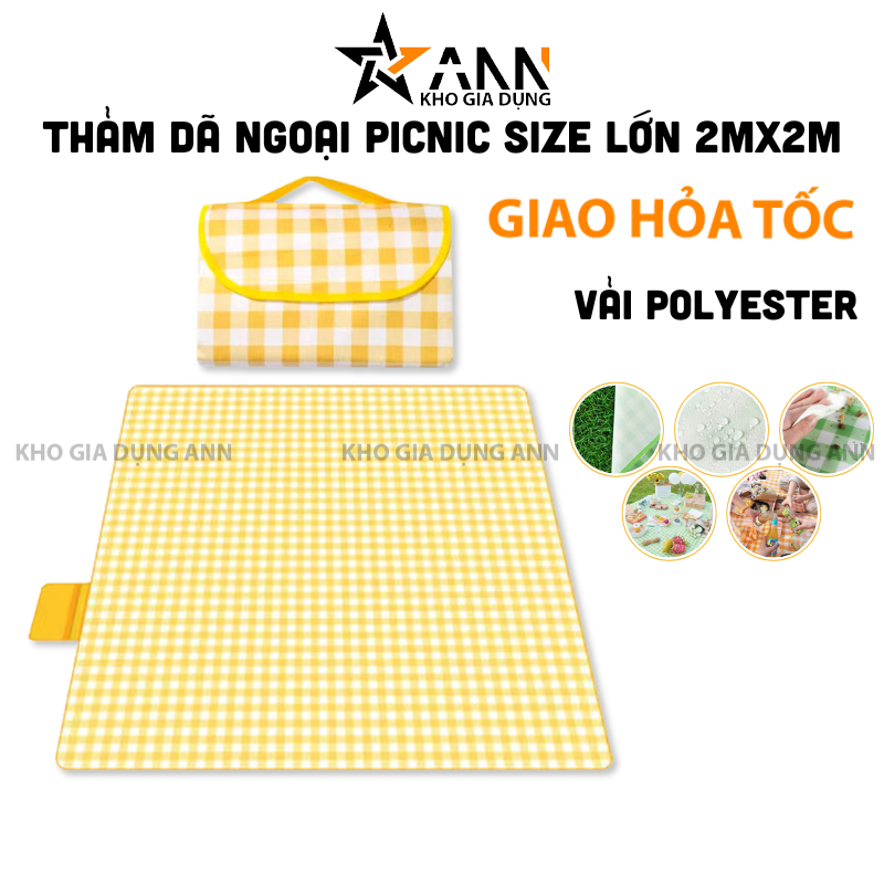 26062_390_20250320115827.png Thảm Dã Ngoại Picnic Size Lớn - Thảm Bạt Caro Chống Thấm Nước 2x2m - TDN01