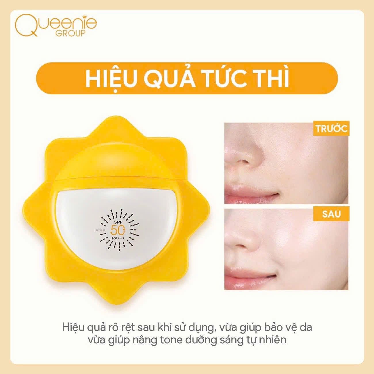 Phân phối kem Chống Nắng Queenie Skin SPF50 PA+++ Dành Cho Da Hỗn Hợp Và Dầu 60g Phân phối kem Chống Nắng Queenie Skin SPF50 PA+++ Dành Cho Da Hỗn Hợp Và Dầu 60g