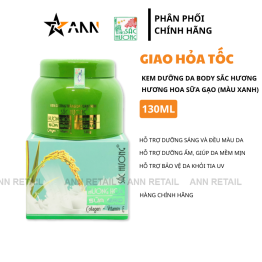 Kem Dưỡng Da Body Sắc Hương Hương Hoa Sữa Gạo - Hộp Màu Xanh 130ml - KDSHMX