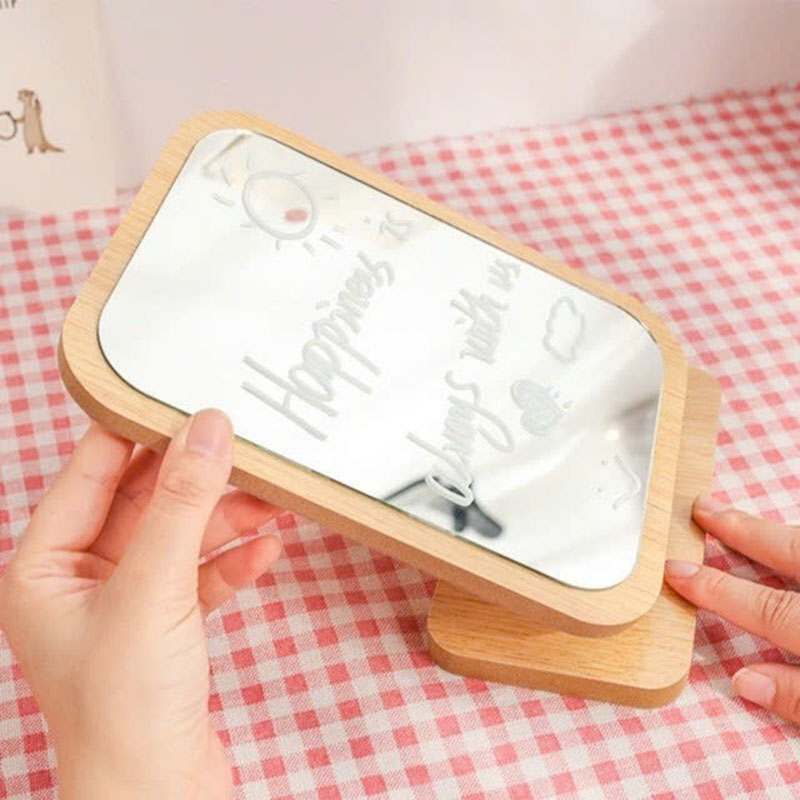 Chuyên sỉ gương Gỗ Để Bàn - Giương Trang Điểm Để Bàn - Gương Gỗ - Khớp Xoay 180 Độ 19x16cm Chuyên sỉ gương Gỗ Để Bàn - Giương Trang Điểm Để Bàn - Gương Gỗ - Khớp Xoay 180 Độ 19x16cm