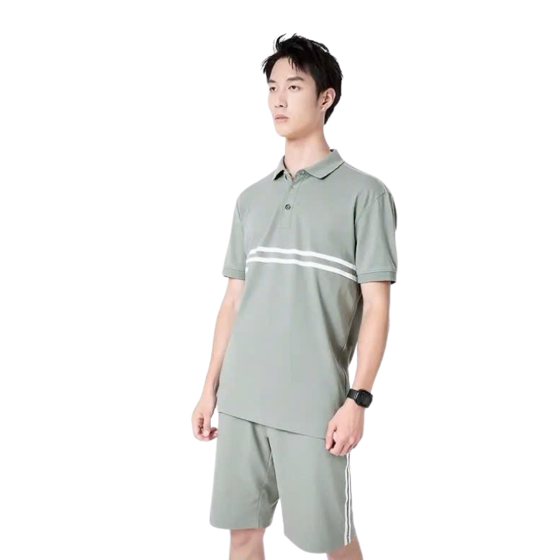 26166_2_20250323172226-3.png Set Bộ Nam Áo Thun Cổ Bẻ Phối Sọc Trước Ngực + Quần Short Thun (Big Size) - SBN143