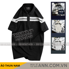 Áo Thun Nam Cổ Bẻ Phối Sọc Độc Đáo (Có Size 3XL) - CS253