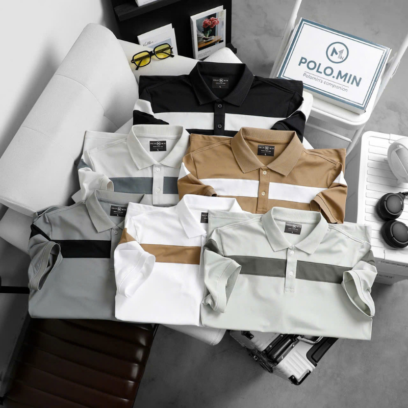 26200_cs250_20250401163555-11.png Áo Thun Nam Cổ Bẻ Họa Tiết Sọc Ngang Trước Ngực Bền Đẹp (Có Size 3XL) - CS250