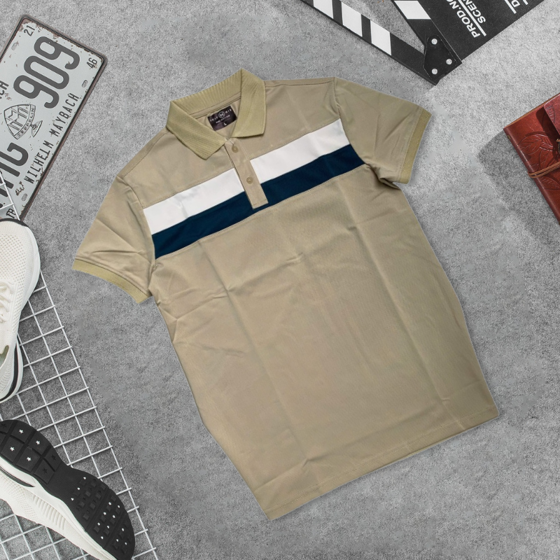 26201_cs256-12_20250401164942-12.png Áo Thun Nam Cổ Bẻ Phối Hai Sọc Ngang Trước Ngực Trẻ Trung (Có Size 3XL) - CS256