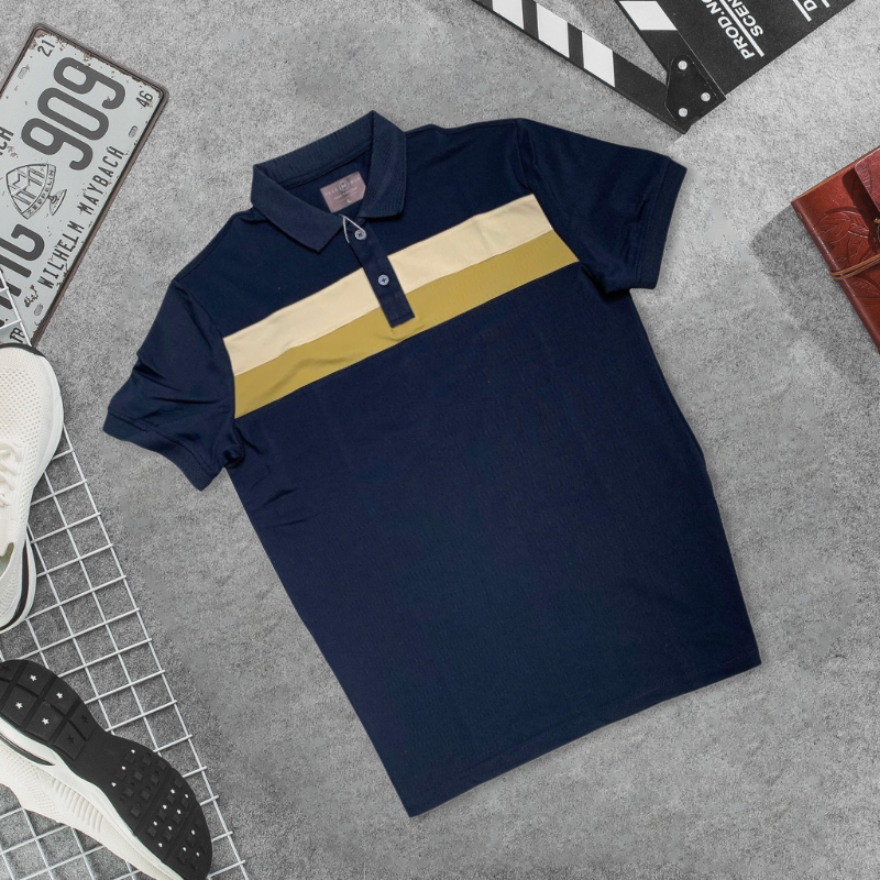 26201_cs256-6_20250401164940-12.png Áo Thun Nam Cổ Bẻ Phối Hai Sọc Ngang Trước Ngực Trẻ Trung (Có Size 3XL) - CS256