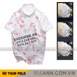 Áo Thun Nam Cổ Bẻ In Họa Tiết Lá Độc Đáo Big Size - CS271