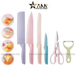 Bộ 6 Dao Everich Kháng Khuẩn Làm Từ Lúa Mạch - Bộ Dao Gọt Rau Củ Quả Cao Cấp - BDAO01