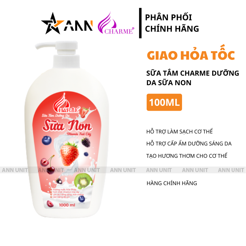 26385_2_20250510174234-2.png Sữa Tắm Charme Sữa Non Vitamin Trái Cây Hỗ Trợ Cấp Ẩm Dưỡng Sáng Da 1000ml - 8936194699053