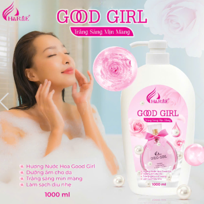 Nguồn sỉ sữa Tắm Charme Ngọc Trai Good Girl Hỗ Trợ Dưỡng Sáng Da Mịn Màng 1000ml Nguồn sỉ sữa Tắm Charme Ngọc Trai Good Girl Hỗ Trợ Dưỡng Sáng Da Mịn Màng 1000ml