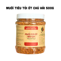 Hộp Muối Tỏi Ớt Siêu Chú Hải Thơm Ngon - Hộp 500g - MTOCHH500G