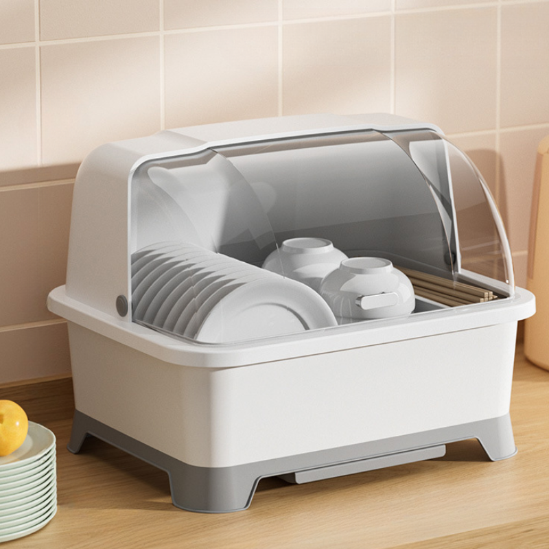 Kệ Úp Chén Đĩa Có Khay Hứng Nước & Nắp Đậy Ngăn Bụi - Rổ Úp Bát Nhựa Cao Cấp Kệ Úp Chén Đĩa Có Khay Hứng Nước & Nắp Đậy Ngăn Bụi - Rổ Úp Bát Nhựa Cao Cấp