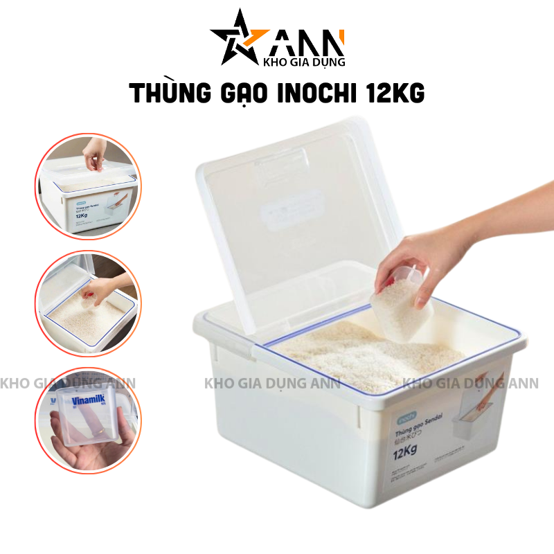 26433_1_20250611115037-2.png Thùng Đựng Gạo Inochi 12Kg - Thùng Đựng Gạo Chống Côn Trùng Bụi Bẩn Kèm Cốc - TDG02