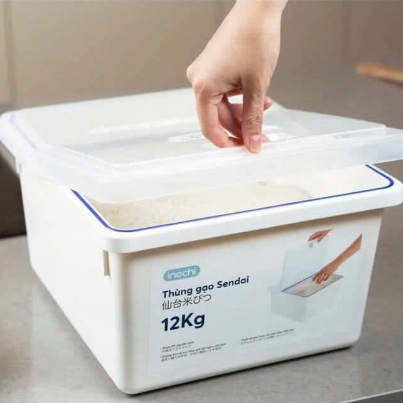 26433_7_20250611115042-1.png Thùng Đựng Gạo Inochi 12Kg - Thùng Đựng Gạo Chống Côn Trùng Bụi Bẩn Kèm Cốc - TDG02