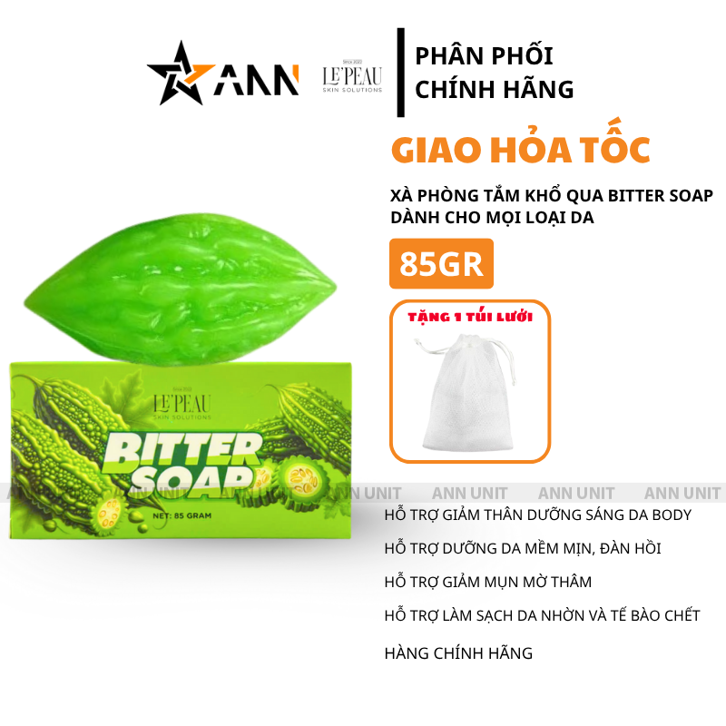 26459_81_20250709181335-2.png Xà Bông Tắm Trắng Body Khổ Qua Bitter Soap Le Peau 85g - XBTTKQ