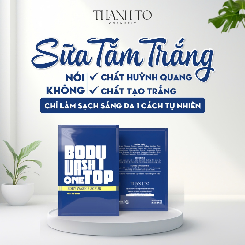 Nguồn sỉ 1 Bịt Tắm Trắng Thanh Tô Body Wash One Top 30g Nguồn sỉ 1 Bịt Tắm Trắng Thanh Tô Body Wash One Top 30g
