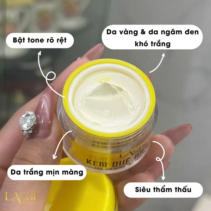 Kem Face Kem Quê Bích Chi Lachi Cheese Mini 5g Kem Face Kem Quê Bích Chi Lachi Cheese Mini 5g