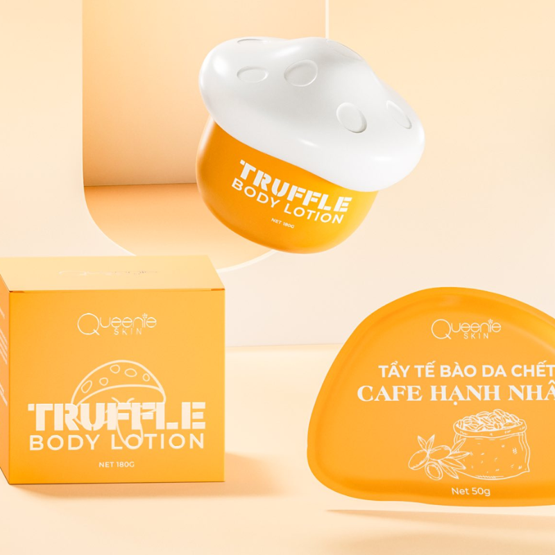 Kem Body Nấm Queenie Skin 180g - Tặng 1 Tẩy Tế Bào Chết Queenie Skin 50g Kem Body Nấm Queenie Skin 180g - Tặng 1 Tẩy Tế Bào Chết Queenie Skin 50g