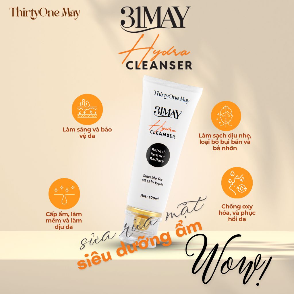26547_4_20250820224242-6.png Sữa Rửa Mặt 31may Hydra Cleanser 100ml - Sữa Rửa Mặt Thirty One May Chính Hãng - 8938562528101