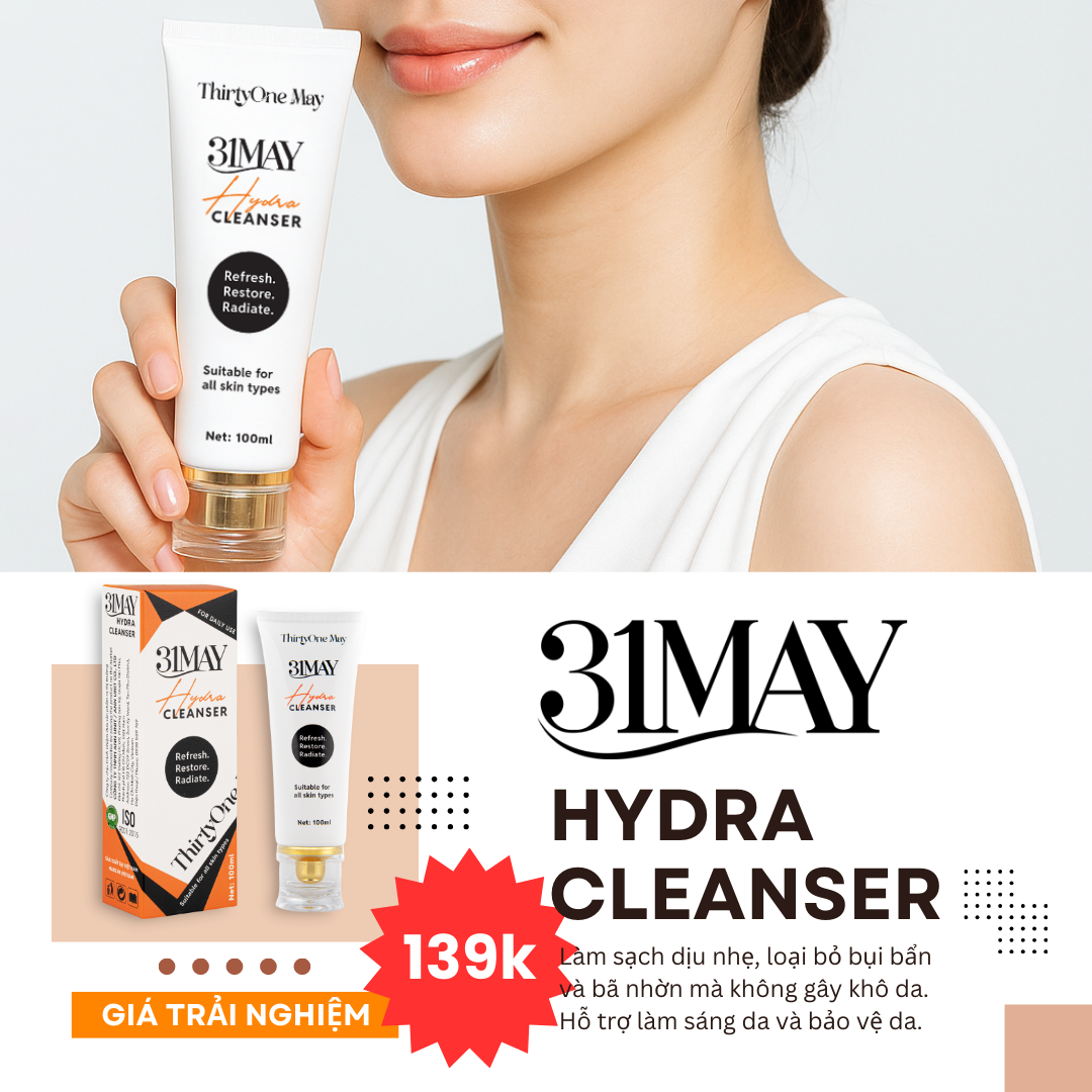 26547_6_20250820224243-6.png Sữa Rửa Mặt 31may Hydra Cleanser 100ml - Sữa Rửa Mặt Thirty One May Chính Hãng - 8938562528101