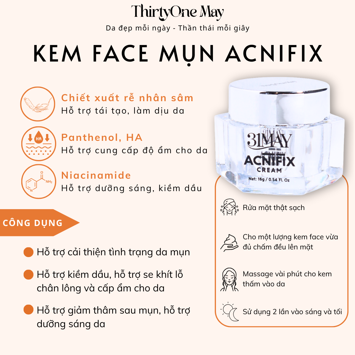 26560_14_20250821160714-6.png Combo Kem Mụn 31may Acnifix 15g & Serum Mụn 31may Acnidrop 10ml - Mỹ Phẩm Thirty One May - CBMUN31MAY